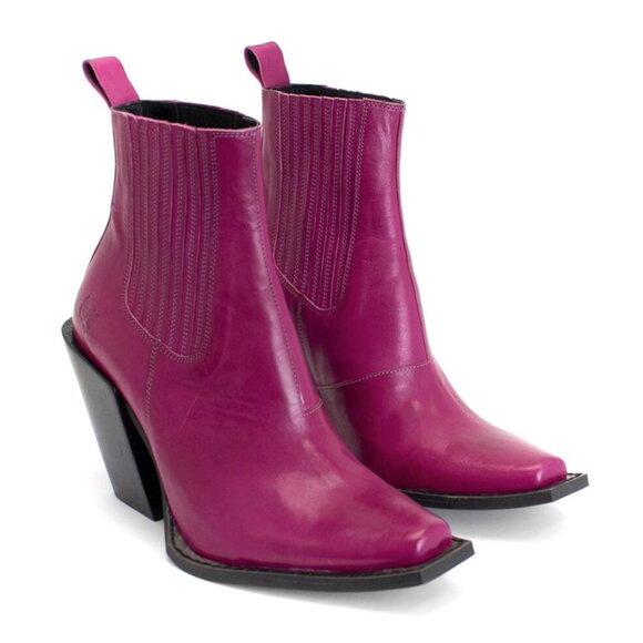 Fluevog Signature Sleek Chelsea Boots M12 Purple - Picture 1 of 6
